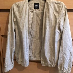 Gap grey bomber style jacket with zipper